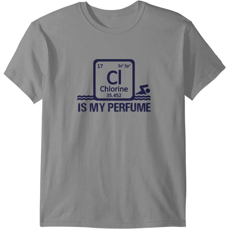 Swimming Chlorine Element Symbol T-Shirt for Men — Mens T Shirts