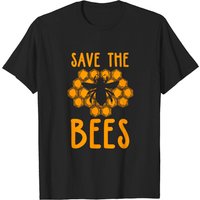 T-Shirt Save The Bees pour Hommes en Noir — T-shirts pour hommes
