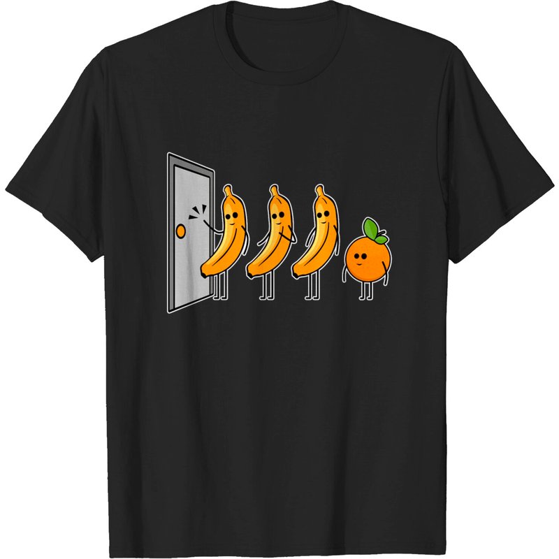 Knock Knock Who's There Banana Orange T-shirt for Men — Mens T Shirts