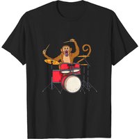 T-shirt Homme Monkey Playing Drums Drummer Band