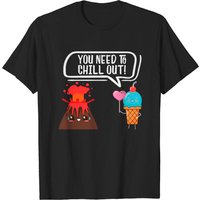 Funny Need To Chill Out Volcano Campers T-Shirt for Men — Mens T Shirts