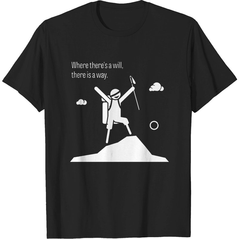 T-shirt pour hommes Where There Is A Will en noir — T-shirts pour hommes
