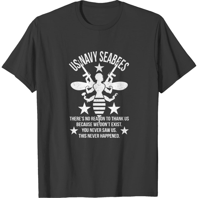 T-shirt US Navy Seabees Retired Navy Design pour hommes — T-shirts pour hommes