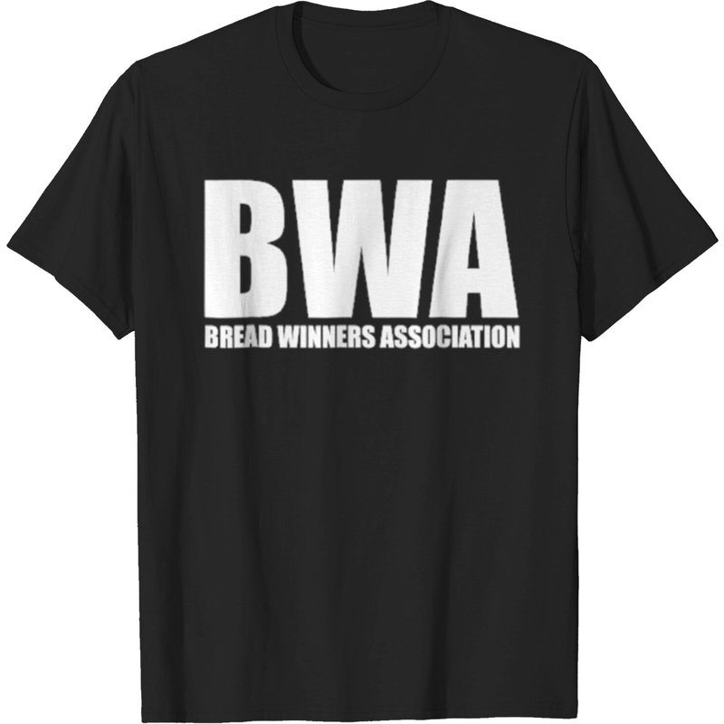 BWA Bread Winner Association Men's T-Shirt in Black — Mens T Shirts