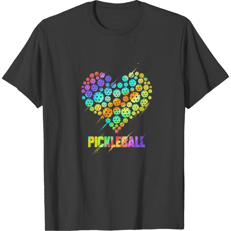 Pickleball Heart Funny Paddle Sports Player T-shirt for Men — Mens T Shirts