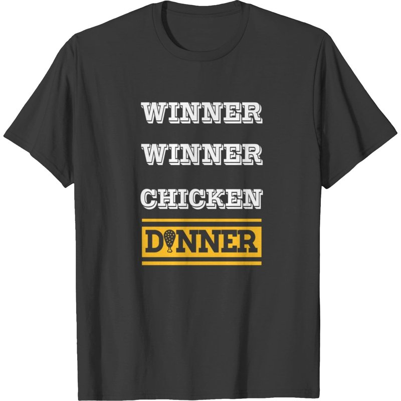 T-shirt pour hommes avec citation drôle Winner Winner Chicken Dinner — T-shirts pour hommes