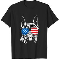 Dog With Sunglasses America T-Shirt for Men
