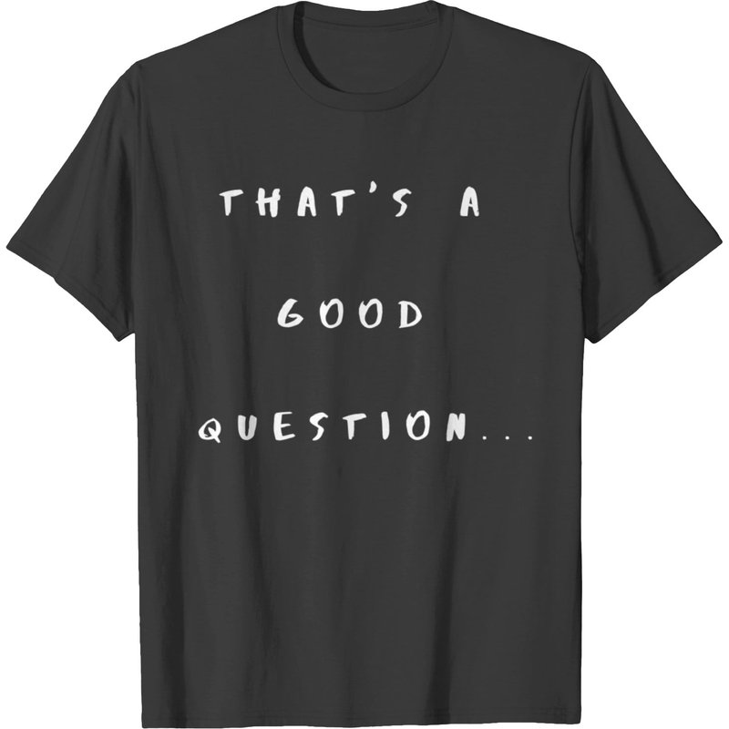 T-shirt That's A Good Question pour hommes en noir — T-shirts pour hommes
