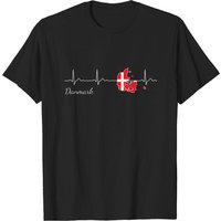 T-shirt Denmark Heartbeat pour hommes — T-shirts pour hommes