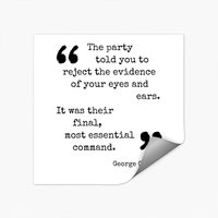 Autocollants de citation de George Orwell — Autocollants et stickers