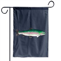 Drapeaux de Jardin Truite Arc-en-Ciel - Impression Recto-Verso — Drapeaux décoratifs