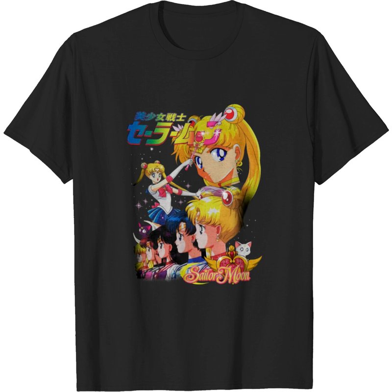 T-shirt pour hommes Sailor Moon en noir — T-shirts pour hommes