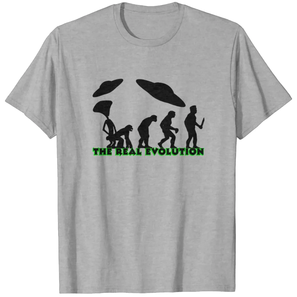 T-shirt pour hommes Alien Ufo Evolution en vert gazon — T-shirts pour hommes