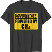 T-shirt Powered By CH4 pour hommes en noir