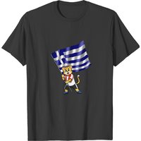 T-shirt pour hommes avec motif chat fan de la Grèce