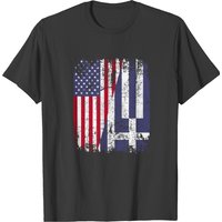 Greek Roots American Flag Greece T-Shirt for Men — Mens T Shirts