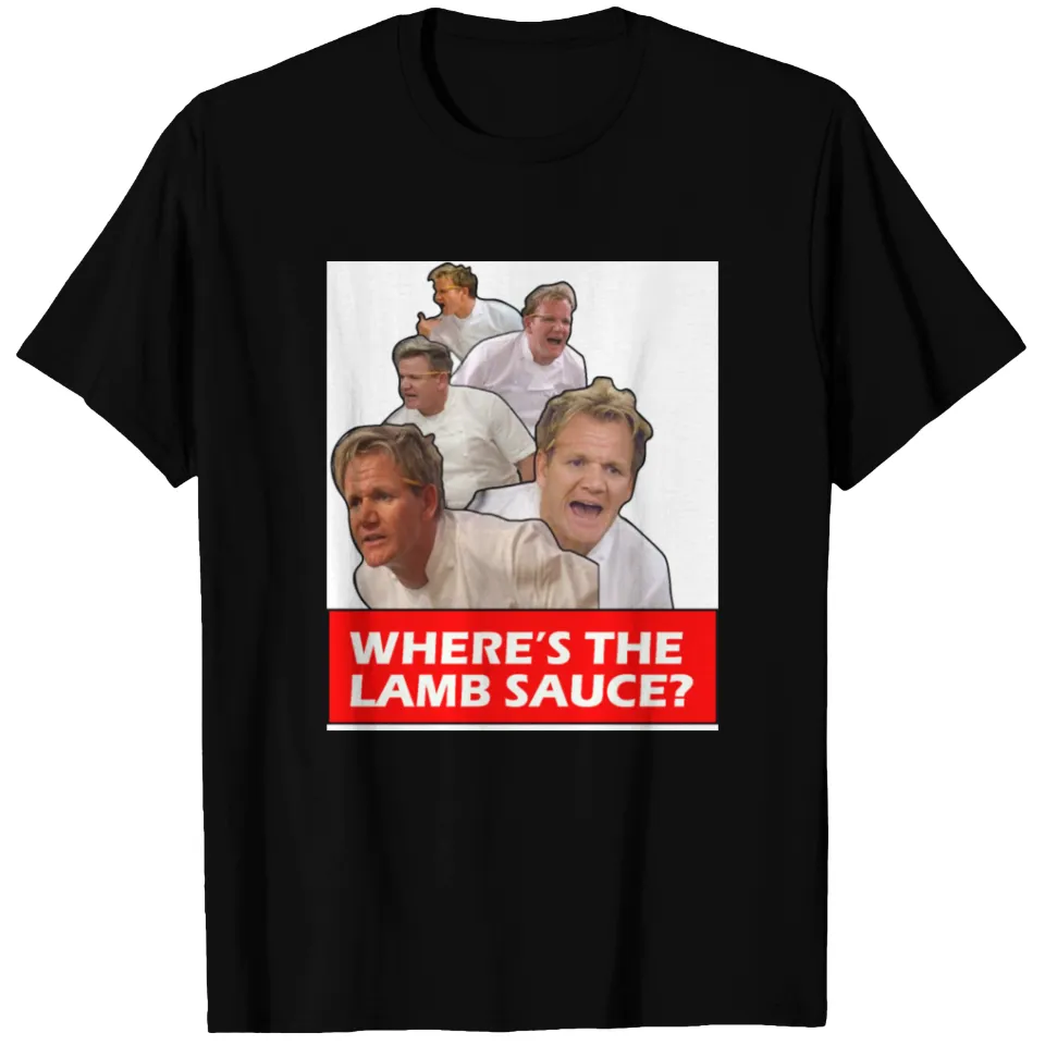 T-shirt 3220 Where's The Lamb Sauce pour hommes - Noir — T-shirts pour hommes