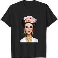 T-Shirt Art Muséal Frida Kahlo Boucles d'Oreilles Dorées pour Hommes — T-shirts pour hommes
