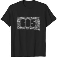 T-shirt pour hommes avec le code de zone 605 du Dakota du Sud