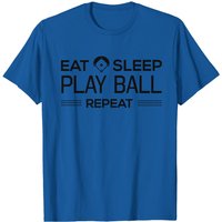 T-shirt Eat Sleep Play Ball Repeat pour hommes