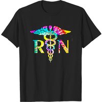 Lovely Rn Registered Nurse Tie Dye T-Shirt for Men
