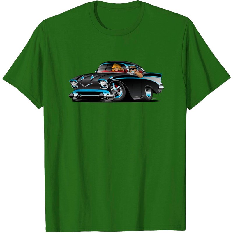 Classic Hot Rod Fifties Muscle Car T-Shirt for Men