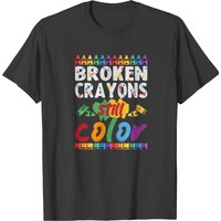 T-shirt Broken Crayons Still Color pour hommes — T-shirts pour hommes