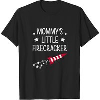 Mommy's Little Firecracker T-Shirt for Men in Black