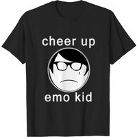 Cheer Up Emo Kid T-Shirt for Men in Black — Mens T Shirts
