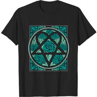 T-Shirt Rose Heartagram pour Hommes en Noir
