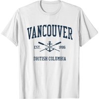 T-shirt Vintage Vancouver BC Rames et Ancre de Bateau — T-shirts pour hommes