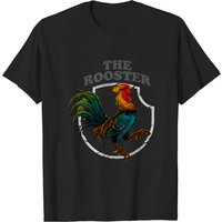 The Rooster T-shirt for Men in Black