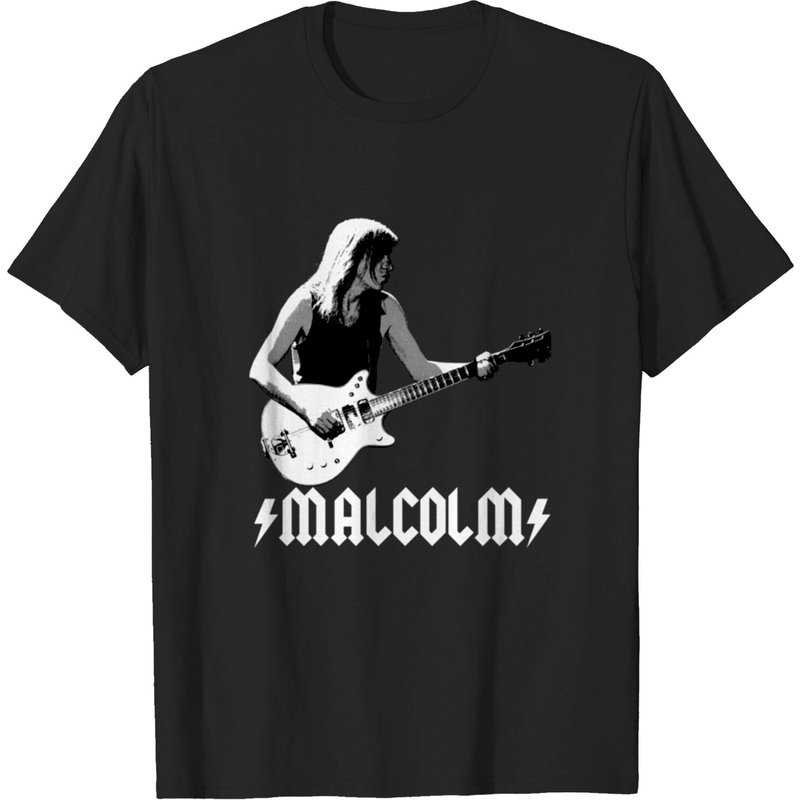 T-shirt pour hommes Malcolm Young en noir