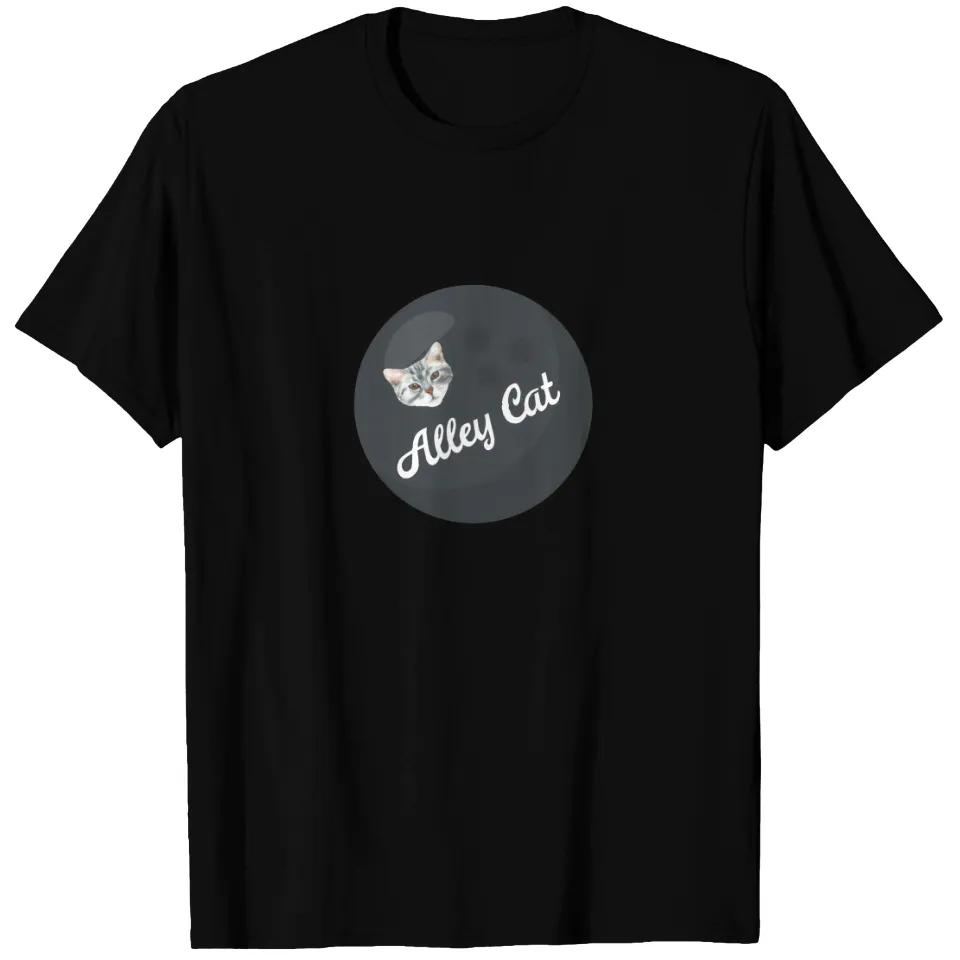 Alley Cat T-Shirt 8 Ball Bowling Shirt for Men — Mens T Shirts