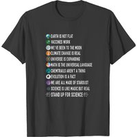 Earth Is Not Flat Stand Up For Science T-shirt for Men