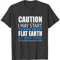 T-shirt Caution Flat Earth pour hommes — T-shirts pour hommes