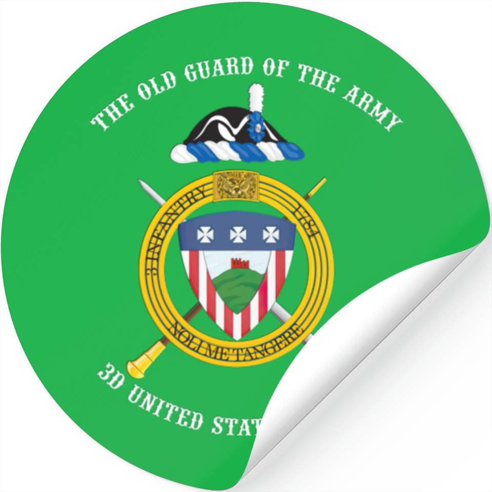 3D US Infantry Regiment (The Old Guard) Unofficial Crest Stickers — Stickers & Decals