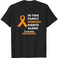 Leukemia Awareness T-Shirt for Men - Nobody Fights Alone — Mens T Shirts