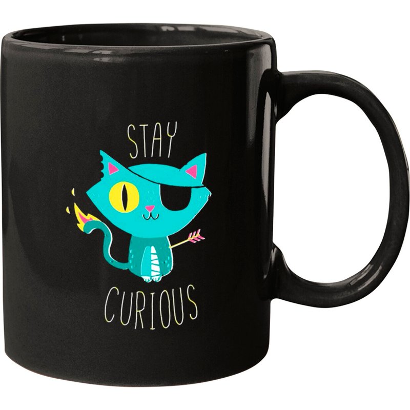 Mug en céramique Stay Curious - Chats — Tasses et gobelets