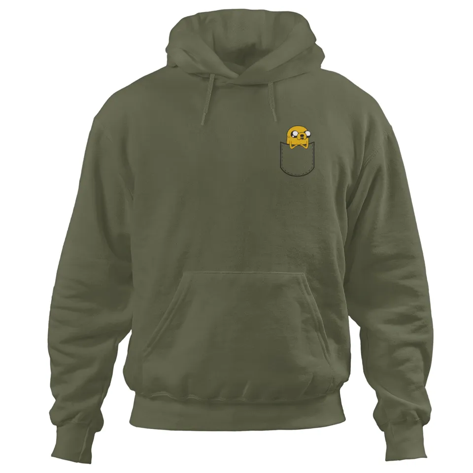 Hoodies Adventure Time Pocket Jake pour Unisexe — Sweats à capuche pour hommes