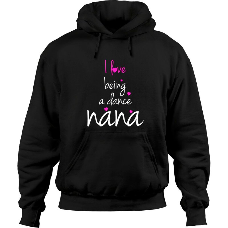 Hoodies Dance Grandma Nana pour Unisexe en Noir — Sweats à capuche pour hommes