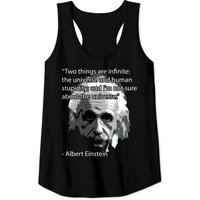 Einstein Stupidity Quote Tank Tops for Men in Black