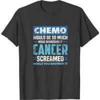 Chemo Cancer T-Shirt for Men in Black