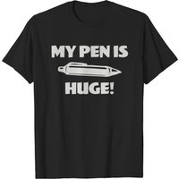T-shirt pour hommes My Pen Is Huge en noir — T-shirts pour hommes