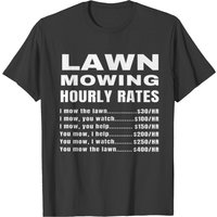 T-shirt pour hommes avec liste des tarifs horaires de tonte de gazon — T-shirts pour hommes