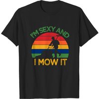 T-shirt I M Sexy And I Mow It pour hommes en noir — T-shirts pour hommes