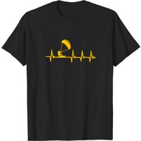 Kite Kiteboarding EKG Heartbeat Kitesurfing T-shirt for Men — Mens T Shirts