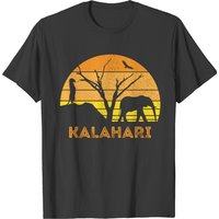 T-shirt Safari Coucher de Soleil Éléphant Suricate Kalahari pour Hommes