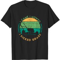 T-shirt drôle de tonte de gazon I Came I Mowed I Kicked Grass pour hommes