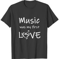 Music Was My First Love Men's Rock T-Shirt